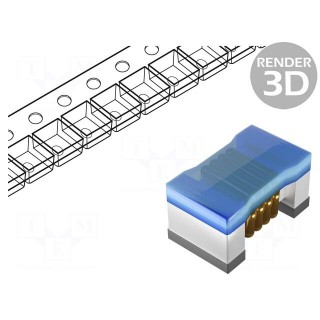 Inductor: wire | SMD | 0603 | 39nH | 400mA | 0.26Ω | Q: 40 | 2800MHz | ±5% | LQW