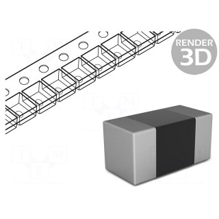 Ferrite: bead | Imp.@ 100MHz: 600Ω | Mounting: SMD | 0.5A | Case: 0603