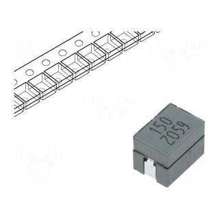 Inductor: wire | 150nH | Ioper: 50A | 0.29mΩ | 100kHz | -40÷125°C | ±10%