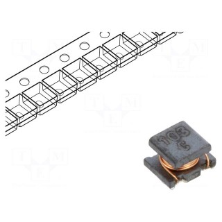 Inductor: wire | SMD | 10uH | 500mA | 0.4Ω | -40÷85°C | ±10% | 8200