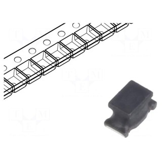 Inductor: wire | SMD | 1206 | 10uH | 100mA | 2.5Ω | 3.2x1.6x1.8mm | ±10%