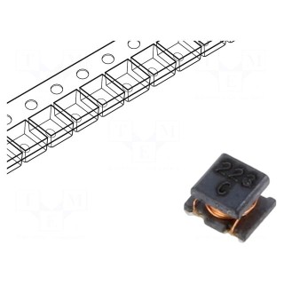 Inductor: wire | SMD | 22uH | 320mA | 0.92Ω | -40÷85°C | ±10% | 8200