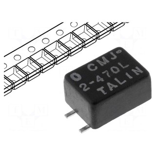 Inductor: wire | SMD | 500mA | 130mΩ | Induct.of indiv.wind: 47uH