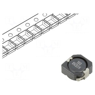 Inductor: wire | SMD | 10.1uH | Ioper: 4.8A | 18mΩ | ±30% | Isat: 4.6A