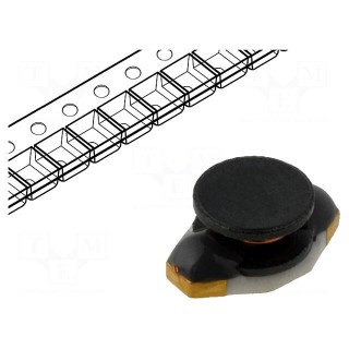Inductor: wire | SMD | 1000uH | Ioper: 0.07A | 13.8Ω | Isat: 0.1A