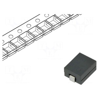 Inductor: wire | SMD | 100nH | Ioper: 46A | Isat: 63A | 11x8x4.9mm | 350uΩ