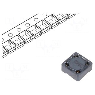 Inductor: wire | SMD | 100uH | 700mA | 0.71Ω | ±20% | 7.3x7.3x3.55mm | 4500
