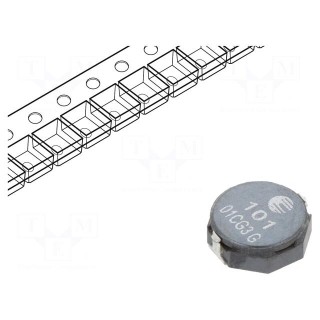 Inductor: wire | SMD | 100uH | Ioper: 800mA | 330mΩ | ±30% | Isat: 800mA