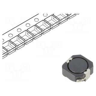 Inductor: wire | SMD | 34.3uH | Ioper: 2.56A | 58mΩ | ±30% | Isat: 2.5A