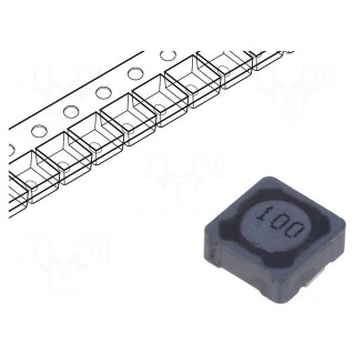 Inductor: wire | SMD | 10uH | 1.68A | 72mΩ | ±20% | 7.3x7.3x3.4mm