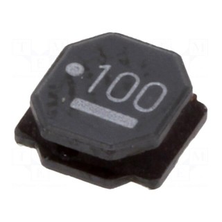 Inductor: wire | SMD | 10uH | Ioper: 1.45A | 120mΩ | ±20% | Isat: 1.3A