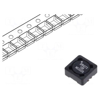 Inductor: wire | SMD | 10uH | Ioper: 2.08A | 65.6mΩ | ±20% | Isat: 2.47A