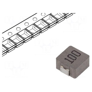 Inductor: wire | SMD | 10uH | Ioper: 3.2A | 125mΩ | ±20% | Isat: 3.5A