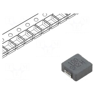 Inductor: wire | SMD | 10uH | Ioper: 3.2A | 71mΩ | ±20% | Isat: 7A