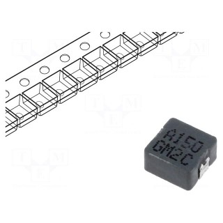 Inductor: wire | SMD | 15uH | Ioper: 2.4A | 138mΩ | ±20% | Isat: 2.1A