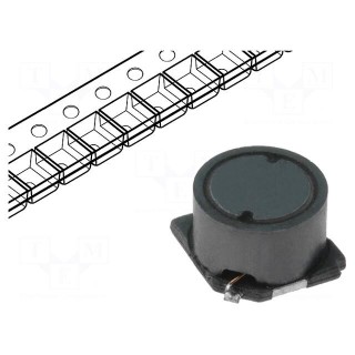 Inductor: wire | SMD | 10uH | 1.63A | 0.055Ω | 7.6x7.6x5.1mm | ±20%