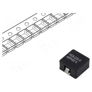 Inductor: wire | SMD | 22.4uH | Ioper: 6.3A | 25.7mΩ | ±15% | Isat: 6A