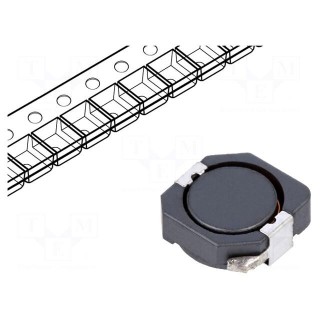 Inductor: wire | SMD | 1mH | 320mA | 3.25Ω | 10.3x10.4x4mm | ±20%