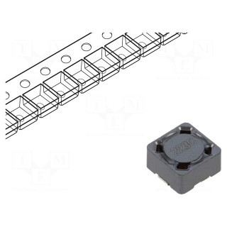 Inductor: wire | SMD | 22uH | 1800mA | 0.12Ω | ±20% | 7.3x7.3x4.55mm | 4600