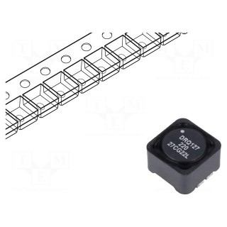 Inductor: wire | SMD | 22uH | Ioper: 4A | 39.1mΩ | ±20% | Isat: 7.57A