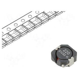 Inductor: wire | SMD | 23.5uH | Ioper: 3.12A | 39mΩ | ±30% | Isat: 3A