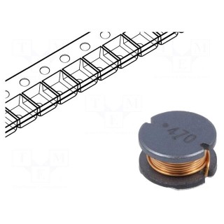 Inductor: wire | SMD | 270uH | 570mA | ±10% | Q: 12 | Ø: 10mm | H: 6mm | 970mΩ