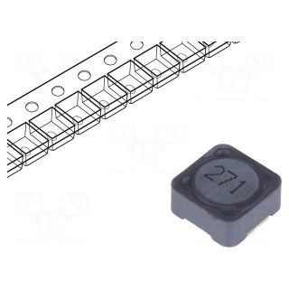 Inductor: wire | SMD | 270uH | 750mA | 460mΩ | 12x12x6mm | ±20% | -40÷125°C