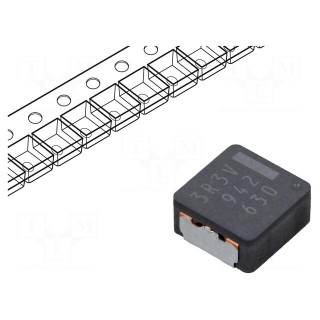 Inductor: wire | SMD | 3.3uH | 7.6A | 14.1mΩ | 8.5x8x4mm | ±20% | -55÷155°C