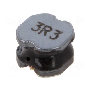 Inductor: wire | SMD | 3.3uH | Ioper: 3.2A | 30.2mΩ | ±30% | Isat: 5A