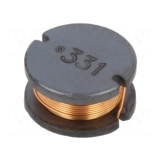 Inductor: wire | SMD | 330uH | 520mA | ±10% | Q: 12 | Ø: 9.8mm | H: 5.8mm