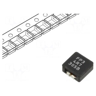 Inductor: wire | SMD | 4.7uH | Ioper: 3.23A | Isat: 4.2A | 7.25x6.7x3mm