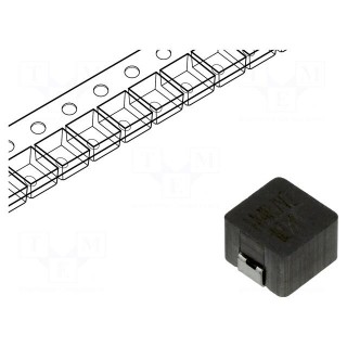 Inductor: wire | SMD | 4.7uH | Ioper: 8A | 13mΩ | ±20% | Isat: 8A | -55÷155°C
