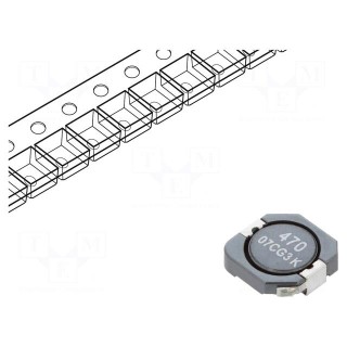 Inductor: wire | SMD | 47.9uH | Ioper: 1.3A | 167mΩ | ±30% | Isat: 1.52A