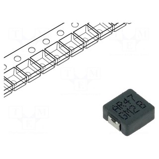 Inductor: wire | SMD | 470nH | Ioper: 17.5A | 4mΩ | ±20% | Isat: 26A