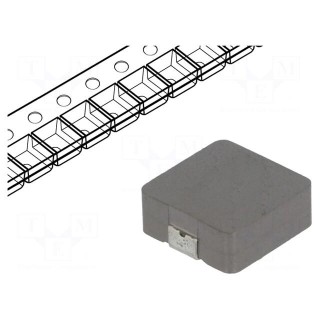 Inductor: wire | SMD | 22uH | Ioper: 4A | 62mΩ | Body dim: 10x10x3.8mm