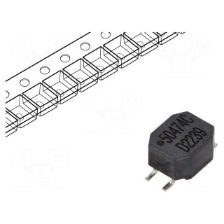 Inductor: wire | SMD | 470uH | 700mA | 0.3Ω | -30÷50% | 7x5.9x3.6mm | 5000