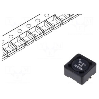 Inductor: wire | SMD | 47uH | Ioper: 1.15A | 216mΩ | ±20% | Isat: 1.41A