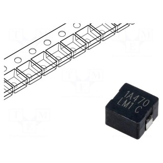 Inductor: wire | SMD | 47uH | Ioper: 1.8A | 145mΩ | ±20% | Isat: 3.2A