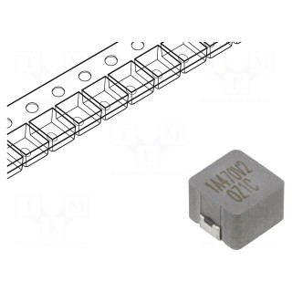 Inductor: wire | SMD | 47uH | Ioper: 2.5A | 125mΩ | ±20% | Isat: 2.6A