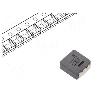 Inductor: wire | SMD | 680nH | 40A | 1.75mΩ | ±20% | 10.9x10x5mm | ETQP5M