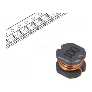 Inductor: wire | SMD | 10uH | 100mΩ | -40÷125°C | ±20% | 5.2x5.8x4.6mm