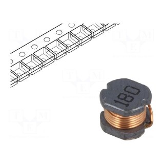 Inductor: wire | SMD | 18uH | 150mΩ | -40÷125°C | ±20% | 1.23A