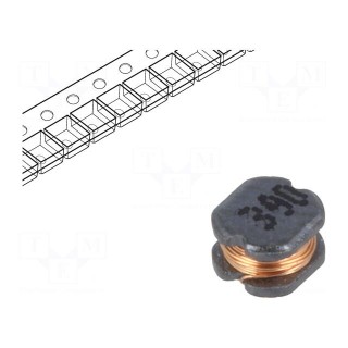 Inductor: wire | SMD | 39uH | 1Ω | -40÷125°C | ±20% | 500mA | 3x3.5x2.1mm