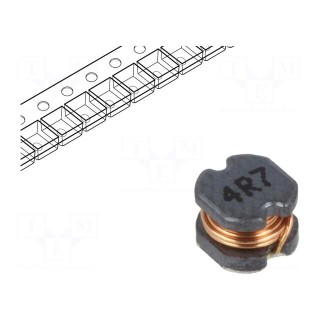 Inductor: wire | SMD | 4.7uH | 109mΩ | -40÷125°C | ±20% | 4x4.5x3.2mm