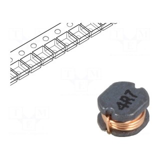 Inductor: wire | SMD | 4.7uH | 150mΩ | -40÷125°C | ±20% | 3x3.5x2.1mm