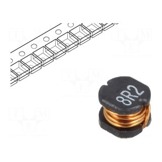 Inductor: wire | SMD | 8.2uH | 80mΩ | -40÷125°C | ±20% | 5.2x5.8x4.5mm