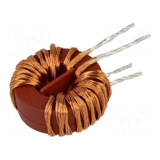 Inductor: wire | THT | 10mH | 10A | 42mΩ | -40÷70°C | 10kHz | vertical