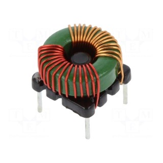Inductor: wire | THT | 497uH | 100mΩ | -40÷125°C | ±25% | 11.5x11.5x8.8mm
