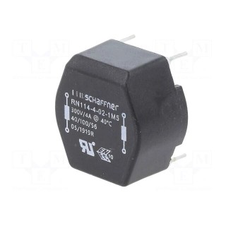 Inductor: wire with current compensation | THT | 1.5mH | 4A | 34mΩ