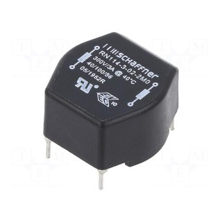 Inductor: wire with current compensation | THT | 2mH | 3A | 52mΩ